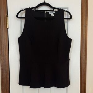 Old Navy Black Sleeveless Peplum Blouse